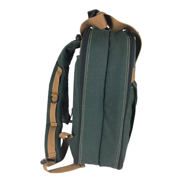 Harry & David Unisex Adults Green‎ Brown Insulated Picnic Backpack Service For 3 - Picture 4 of 10